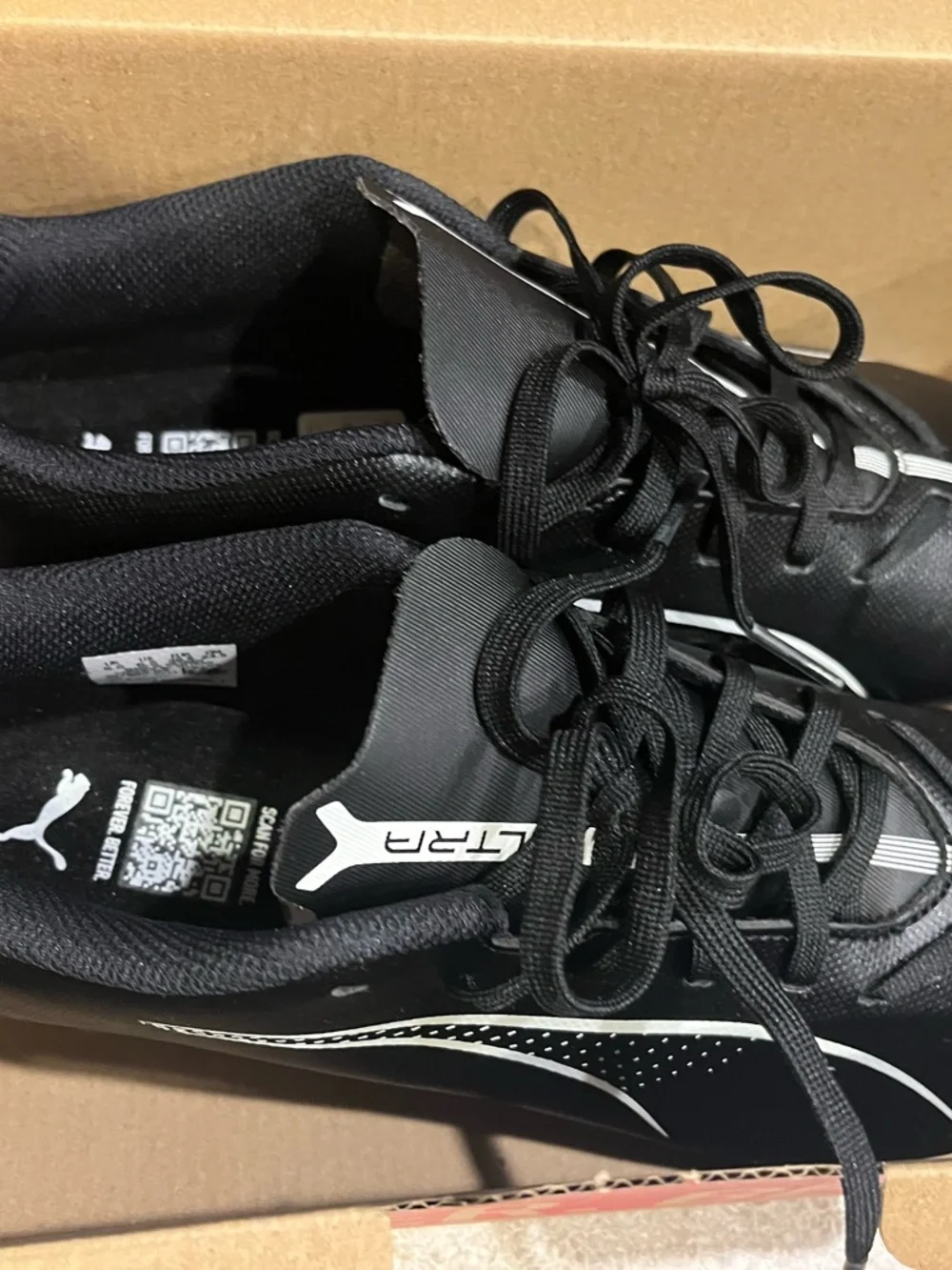 Puma Men’s Black Low-Profile Lace-Up Sneakers with White Accents
